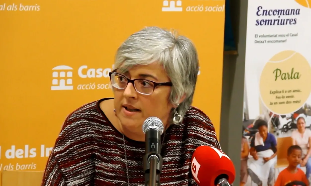 Rosa Balaguer a la roda de premsa - Font: Casal dels Infants