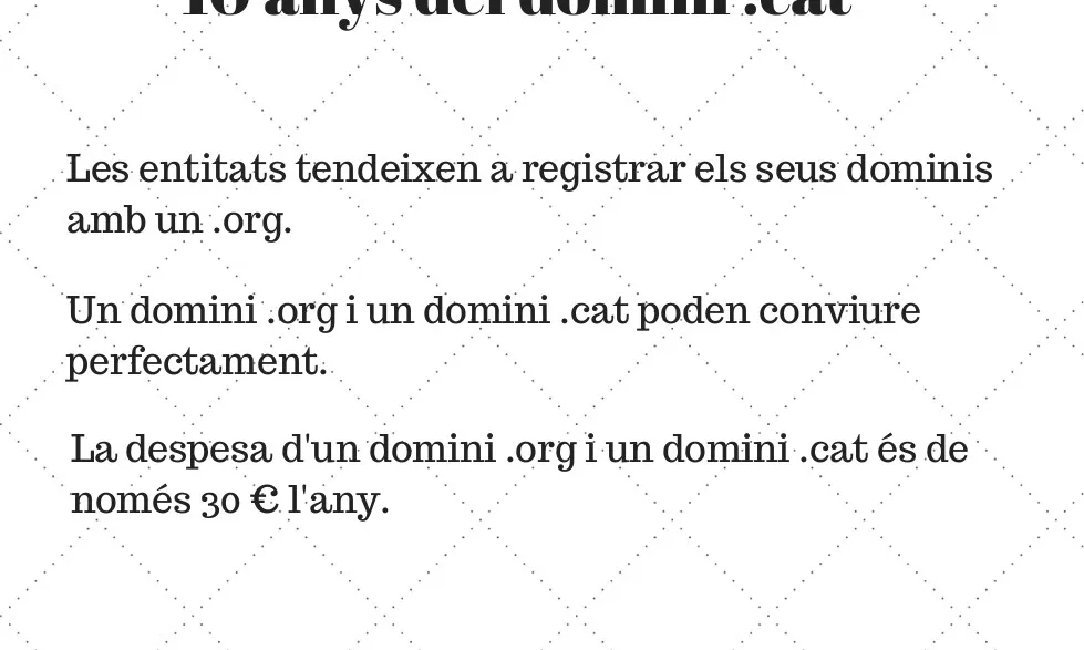El domini .cat es totalment compatible amb el domini .org