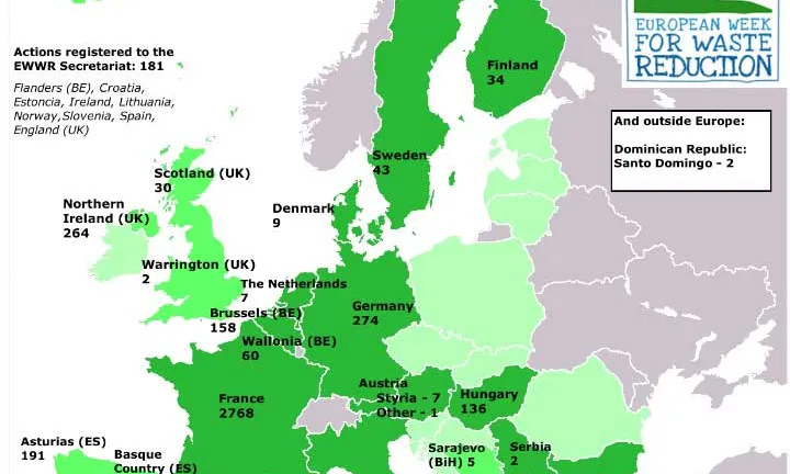 Mapa d'iniciatives de la EWWR 2014 (imatge; praguepost.com) 