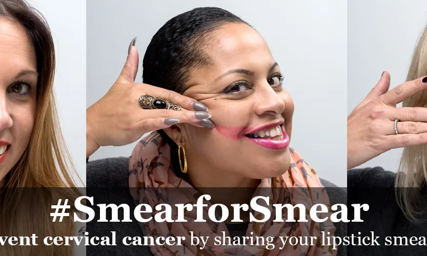 Imatge de la campanya #SmearForSmear per la lluita contra el càncer d'úter