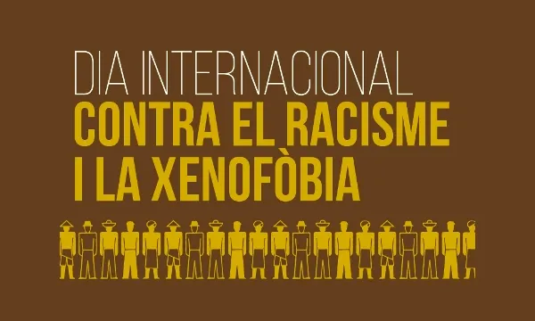 Part del cartell amb les accions per al Dia contra el racisme i la xenofòbia