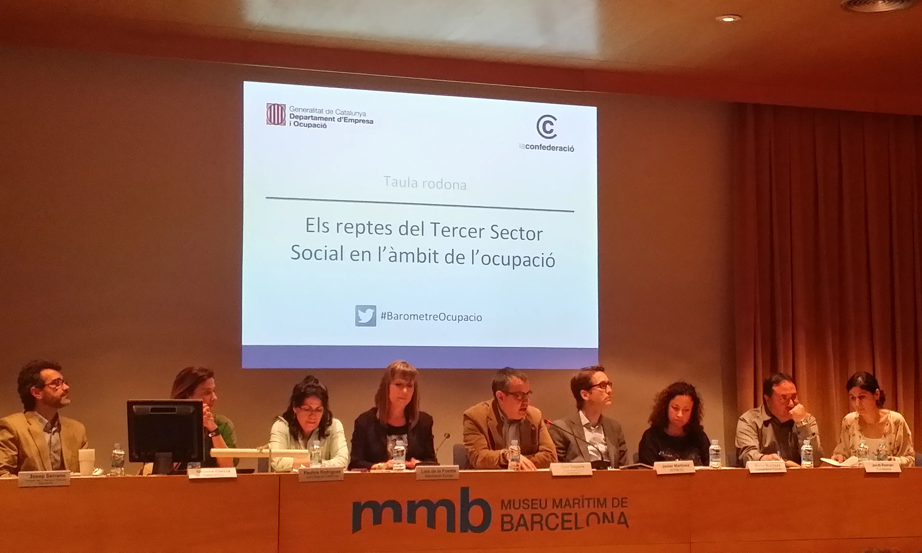 Presentació del I Baròmetre de l'Ocupació al Tercer Sector. Font: Suport Associatiu