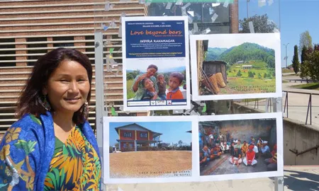 Indira Ranamagar, fundadora de PA Nepal, a la Facultat d'Educació de la UAB (Font: Kaliu Nepal)