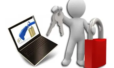 Ninot, ordinador i candau. Font: Web IQ Training