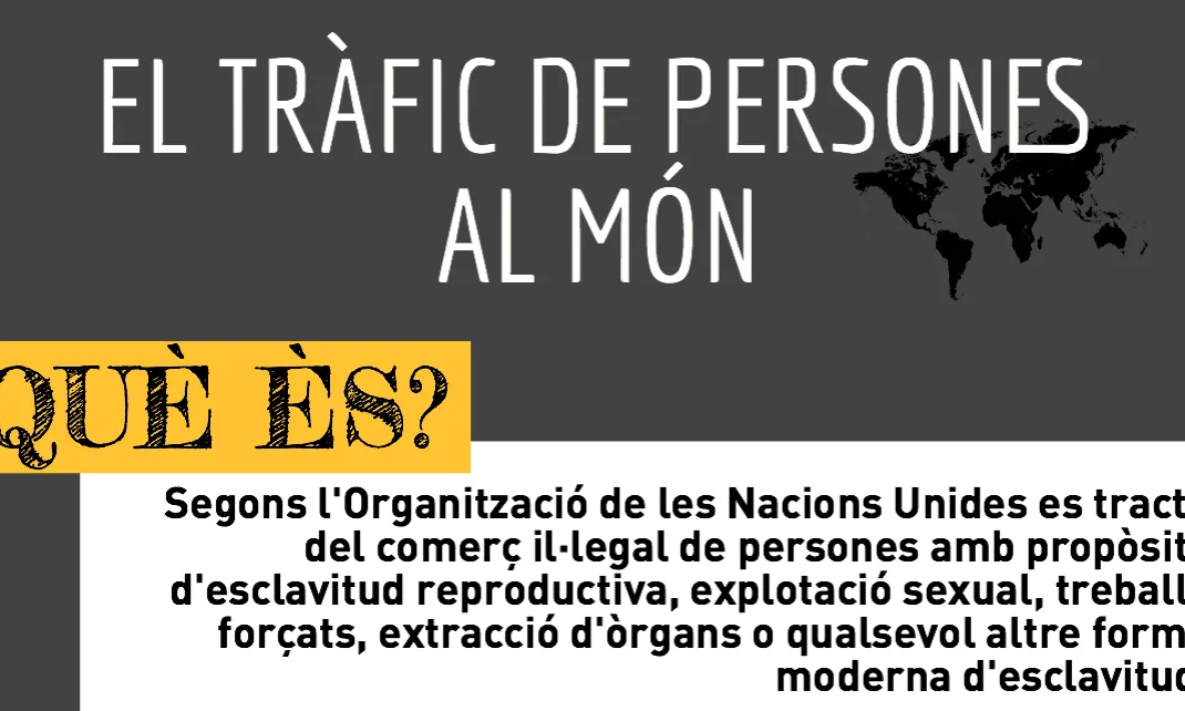 Imatge il·lustratiu part de la infografia sobre el tràfic de persones al món