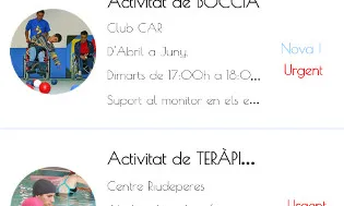 Una aplicació per buscar voluntariat