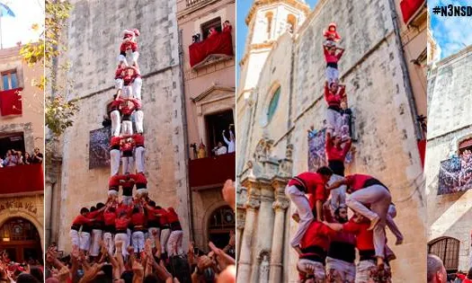 Castellers. Font: Nens del Vendrell