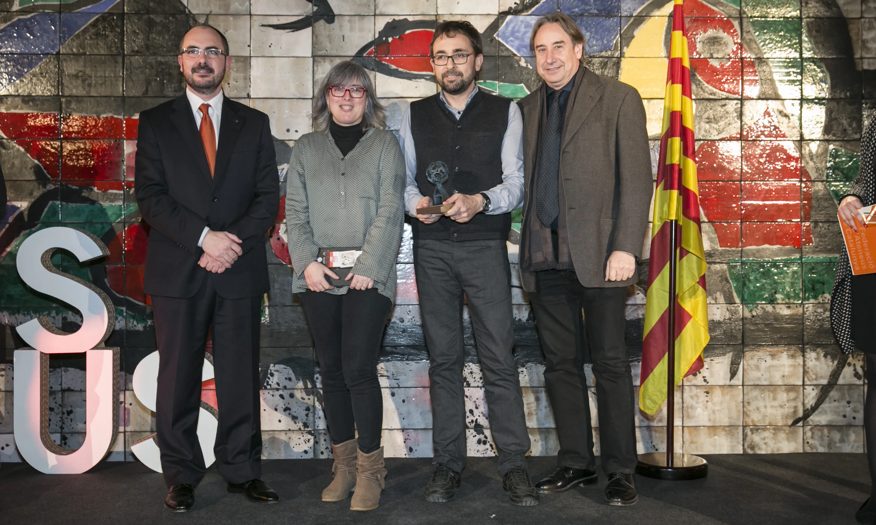 El Projecte Biblioart, de l’Ateneu de la Vall de Llémena de Cartellà va guanyar el "Premi Creativitat Artística" (foto: Toni Galitó)
