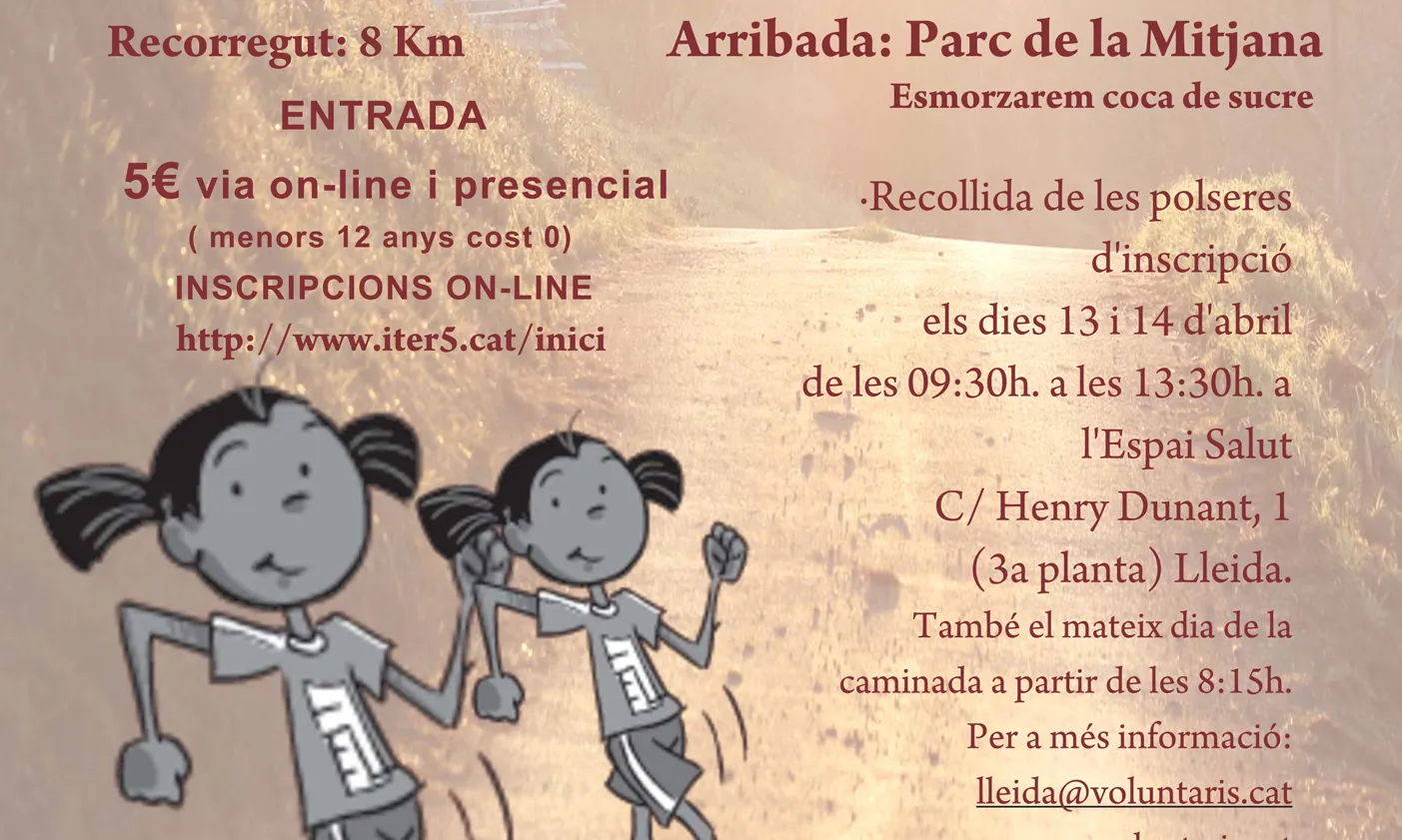 Cartell de la Caminada Popular "El voluntariat en marxa"