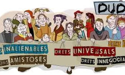 Persones defensant els drets humans. Font: xtec.cat