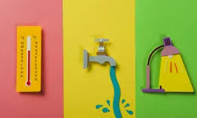 Temperatura, aigua, electricitat. Font: collagestudio.es