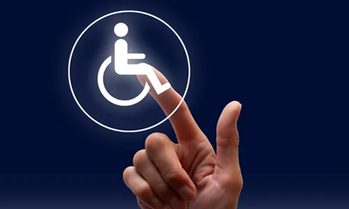 Símbol de discapacitat. Font: buscartrabajo.com