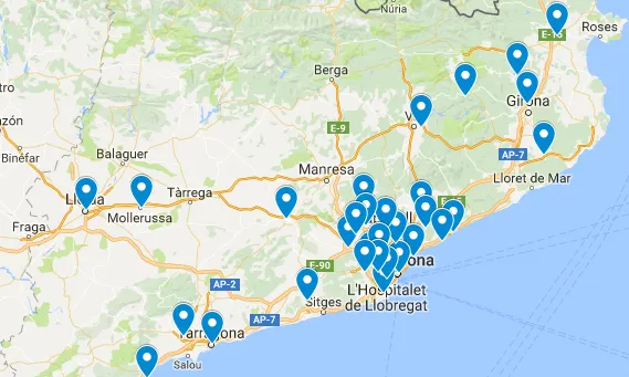Mapa territorial d'entitats participants