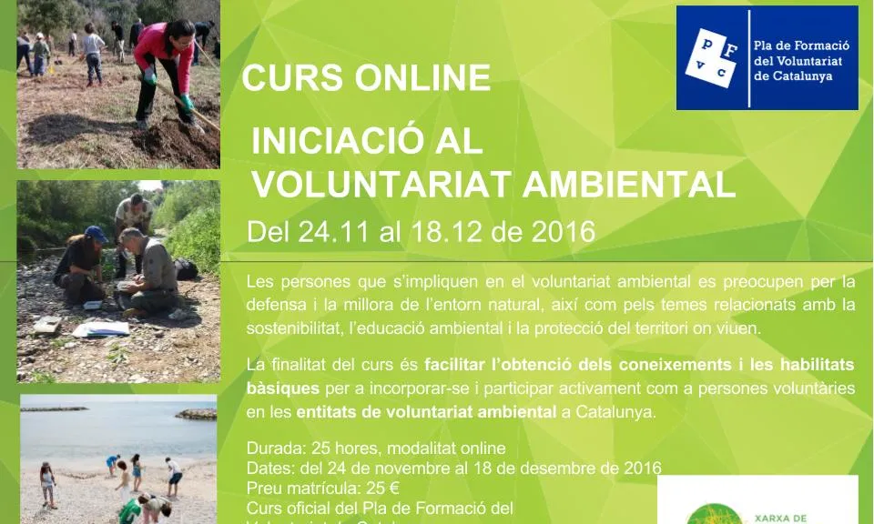 Inscripcions obertes al curs d'Iniciació al Voluntariat Ambiental de la XVAC (imatge: xvac)  
