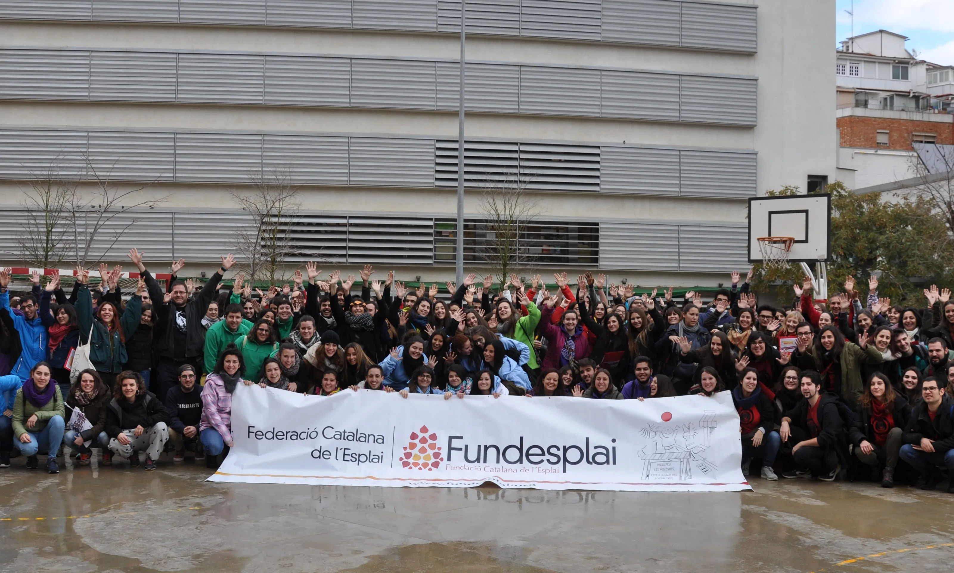 Foto de grup de les persones que van participar a la jornada el 28 de gener. Font: Fundesplai