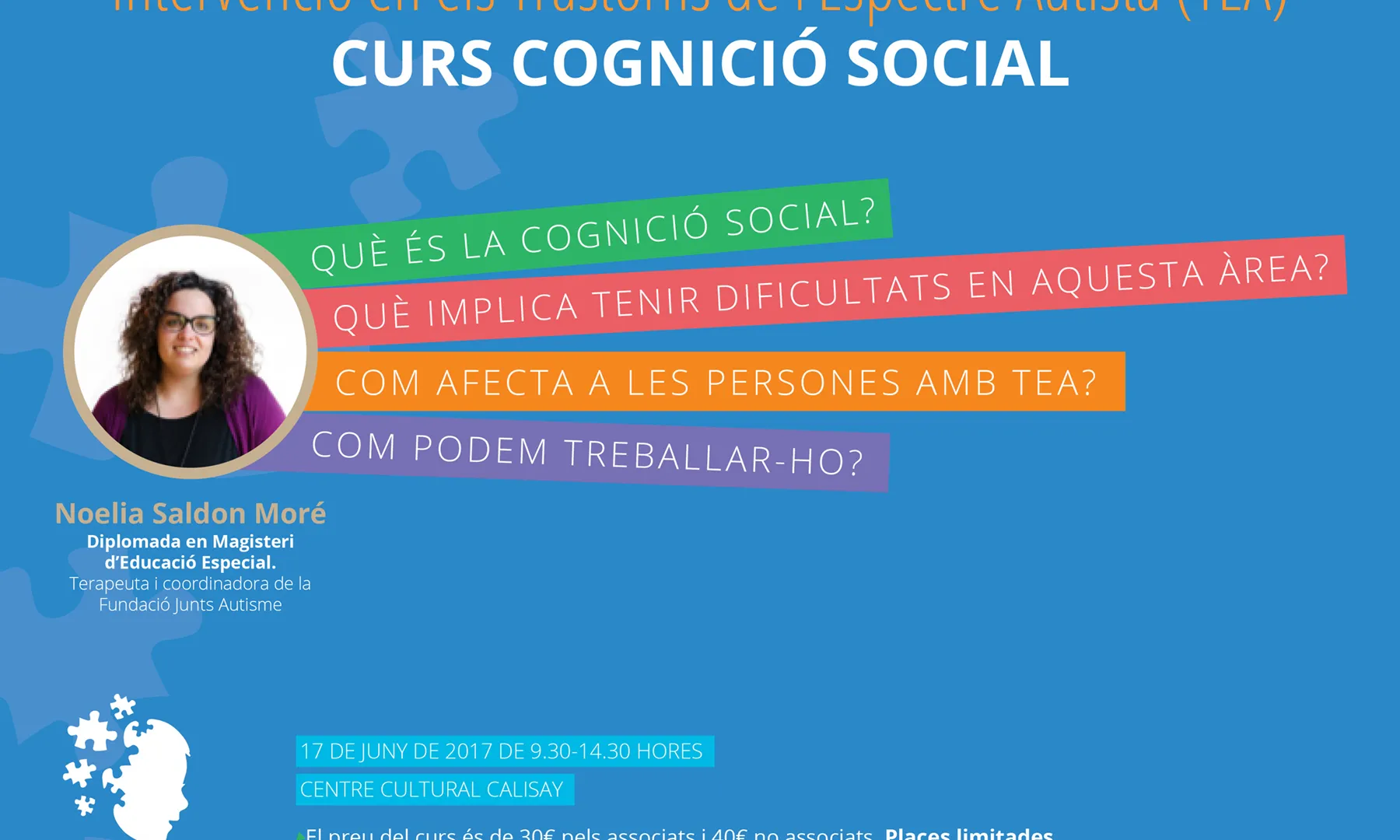 Cartell Curs ‘Cognició social i autisme’
