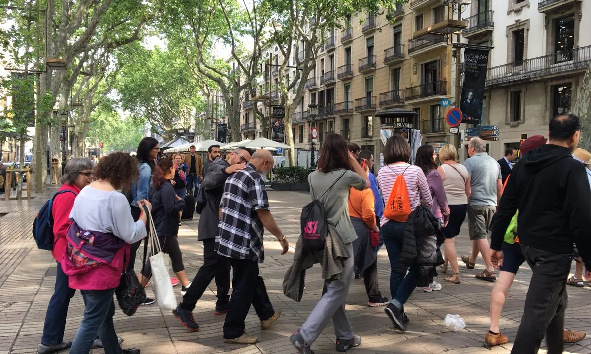 Travessant les Rambles
