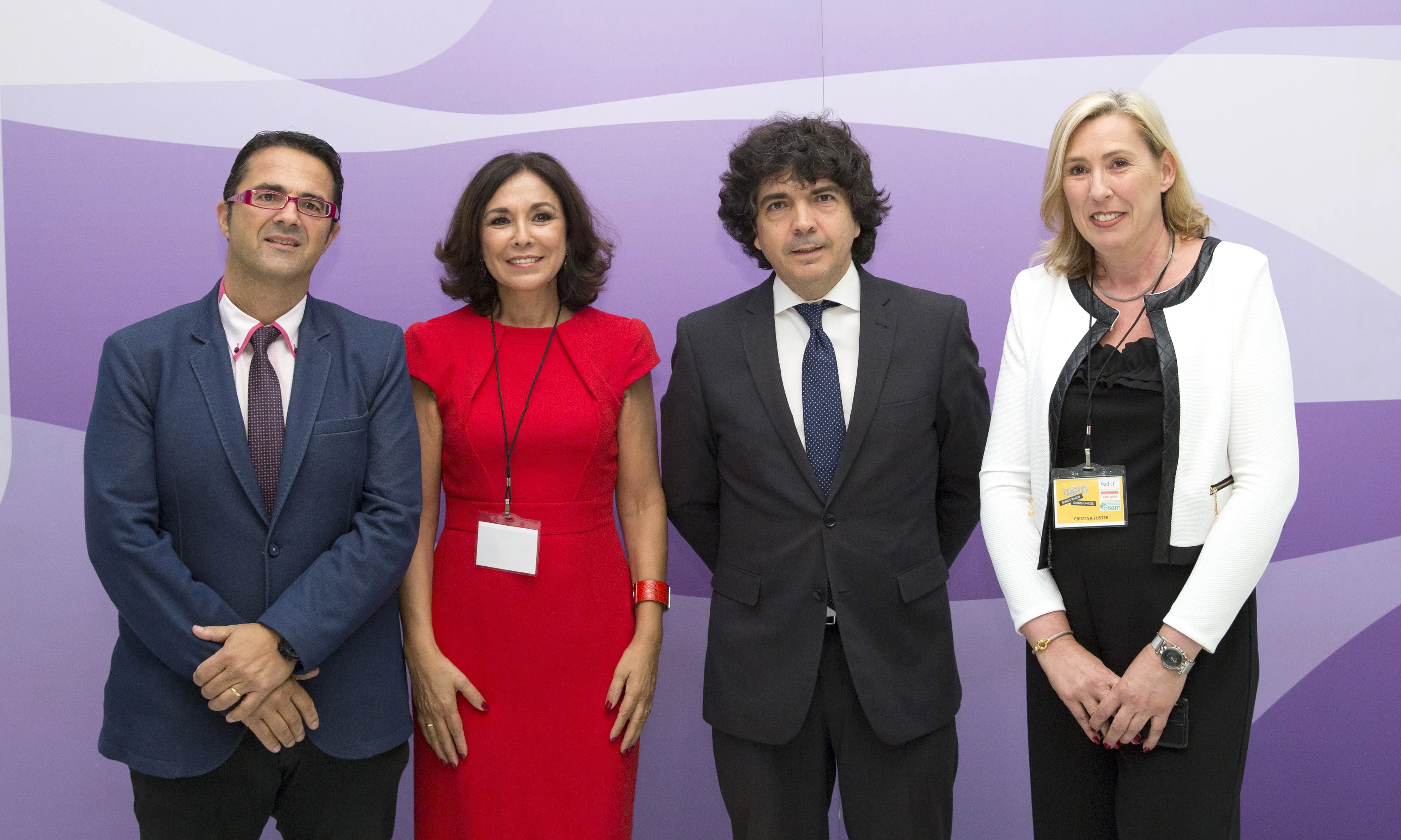 D’esquerra a dreta, Juan Carrión, Isabel Gemio, Mario Garcés i Cristina Fuster, representants de les organitzacions impulsores del projecte