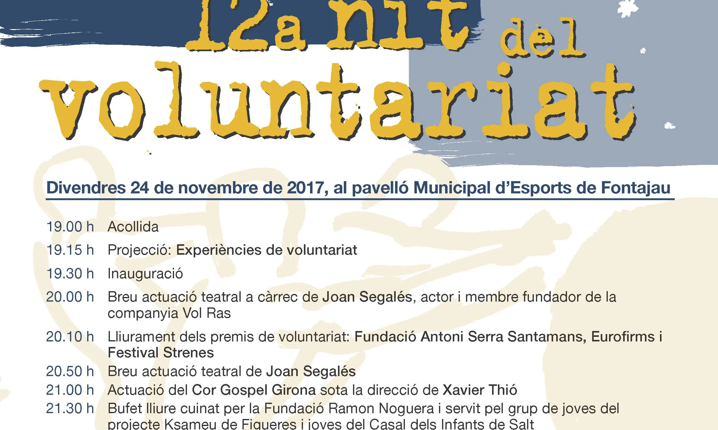 Cartell de la 12a Nit del Voluntariat a Girona