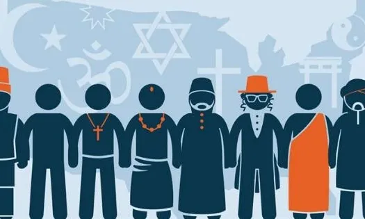 Il·lustració de persones de diferents religions 