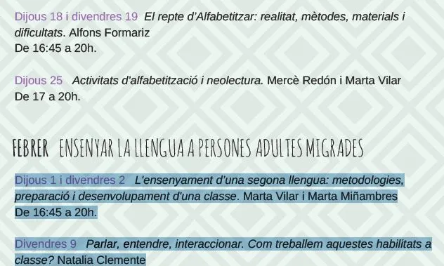 Curs Formació de la nova ciutadania: llengua, cultura i participació