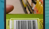 Captura de pantalla de l'aplicació escanejant el codi de barres d'una llauna