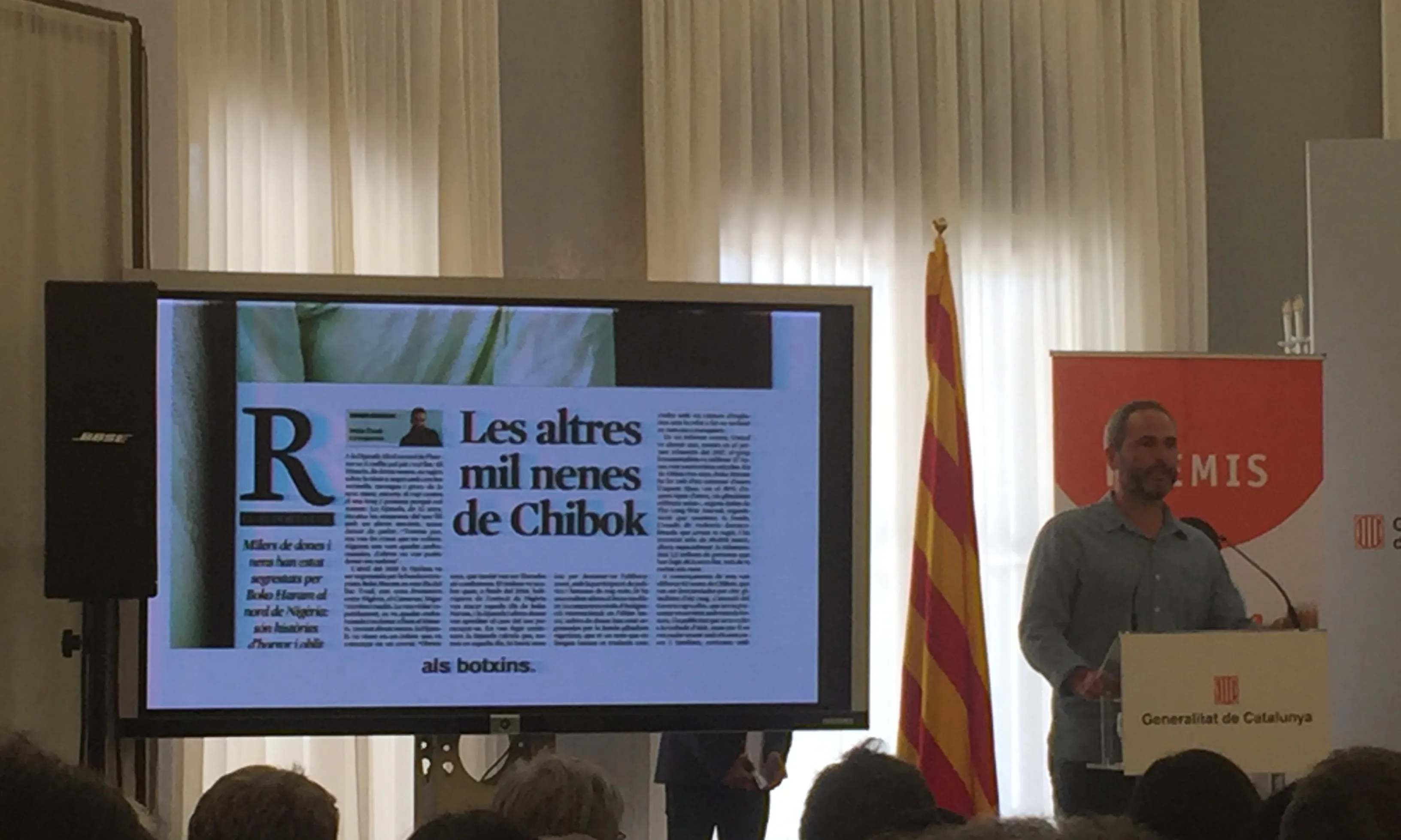 Xavier Aldekoa rebent un dels premis dels mitjans de comunicació