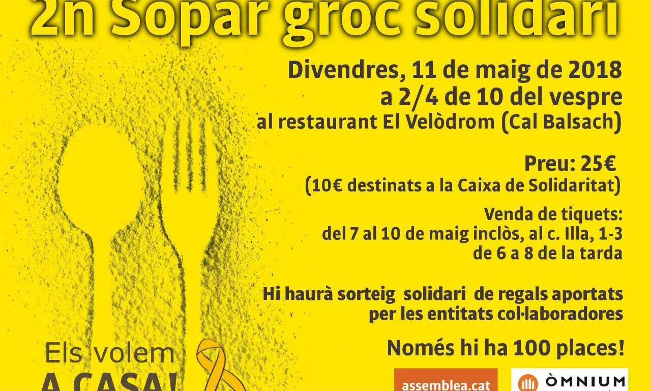 Cartell sopar groc Sabadell