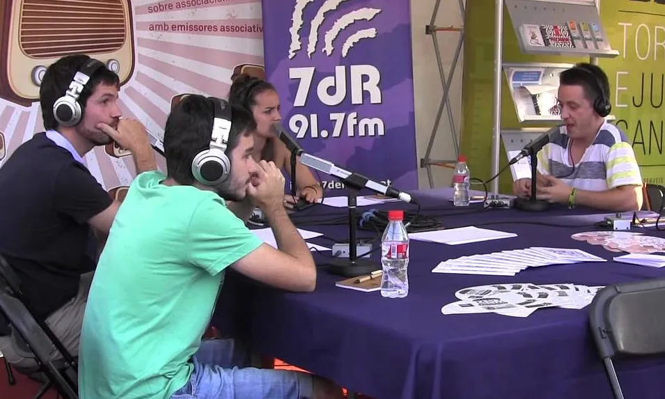 Fent un programa de ràdio en un esdeveniment