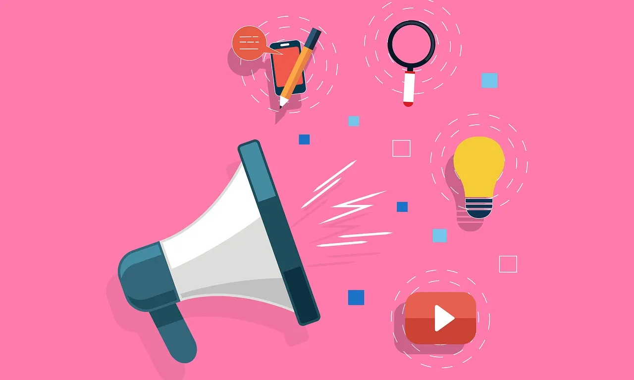 Il·lustració sobre màrqueting de mitjans socials. Llicència CC0: https://pixabay.com/en/service/terms/#usage