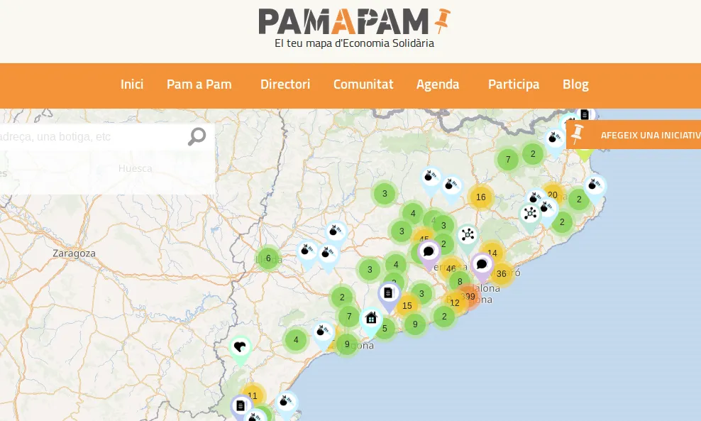 Captura de pantalla del mapa de 'Pam a Pam'