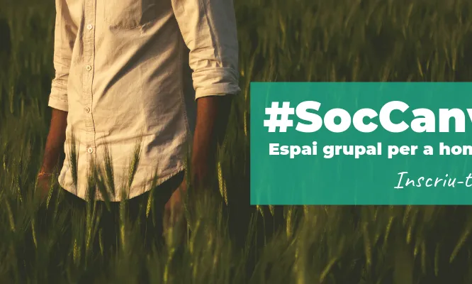 Grafisme del nou Espai Grupal d'Homes #SocCanvi