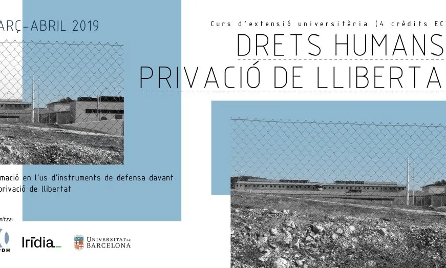 Cartell 'Formació en l’ús d’instruments de defensa davant la privació de llibertat’