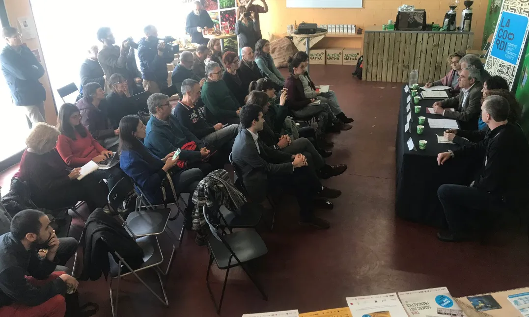 Presentació de LaCoordi a la seu d'Alternativa 3, Terrassa, el 7 de març de 2019