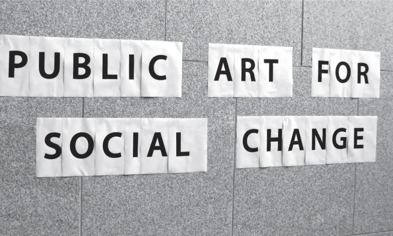 Mural: "Public art for social change"