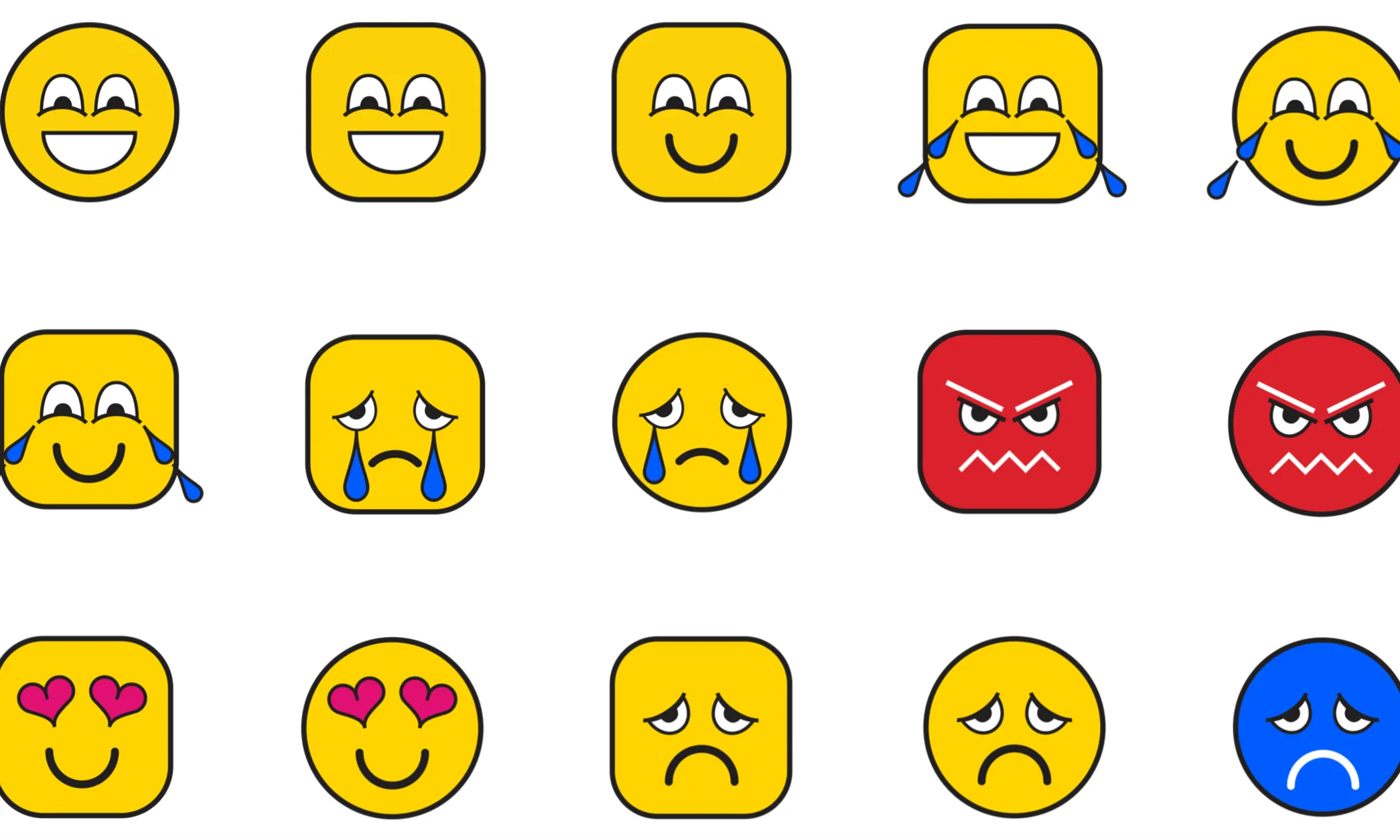 Captura de pantalla d'un sistema d'emojis