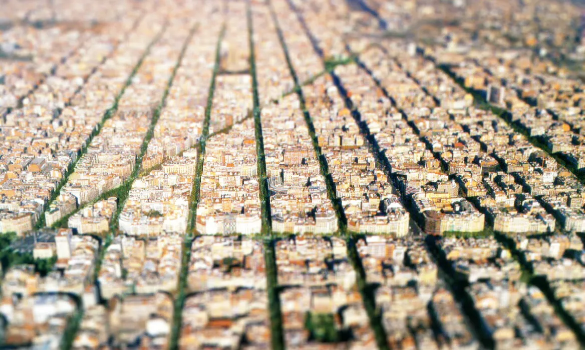 Vista aèria de l'Eixample de Barcelona