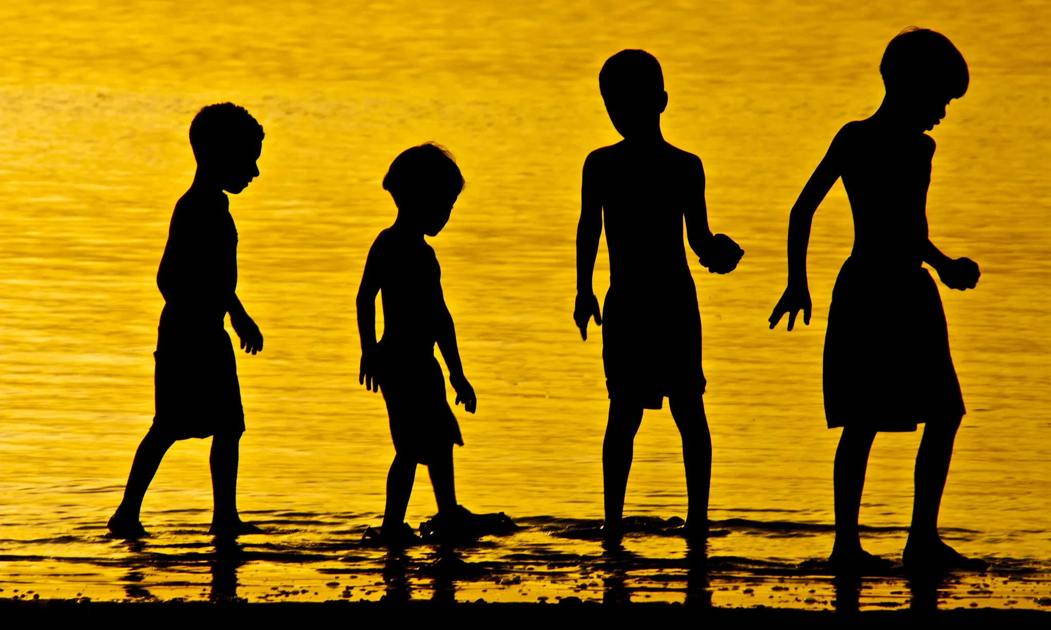 Children Playing on the Beach