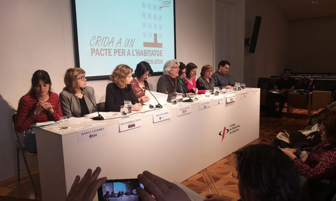 Presentació de la Crida a un pacte per a l'habitatge.