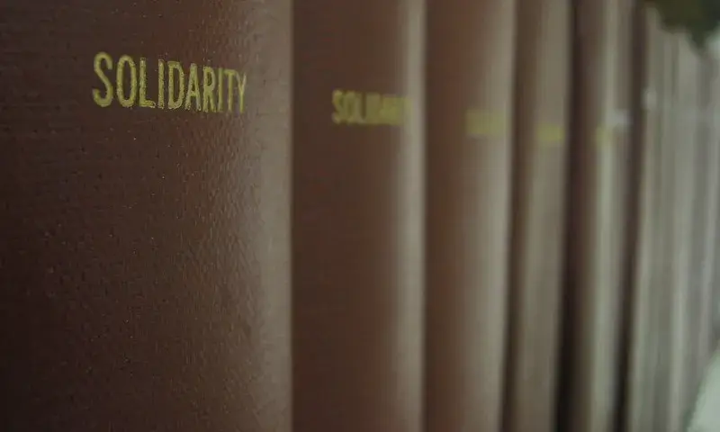 Fotografia d'uns llibres de solidaritat. Imatge de maxually. Llicència d'ús CC BY-NC 2.0