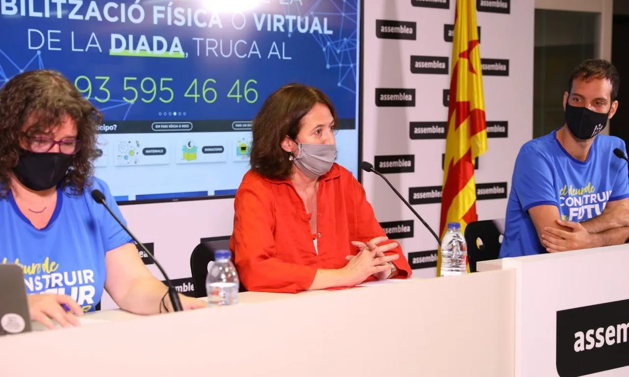 Presentació de les mobilitzacions de la Diada 2020 a la seu d'ANC.