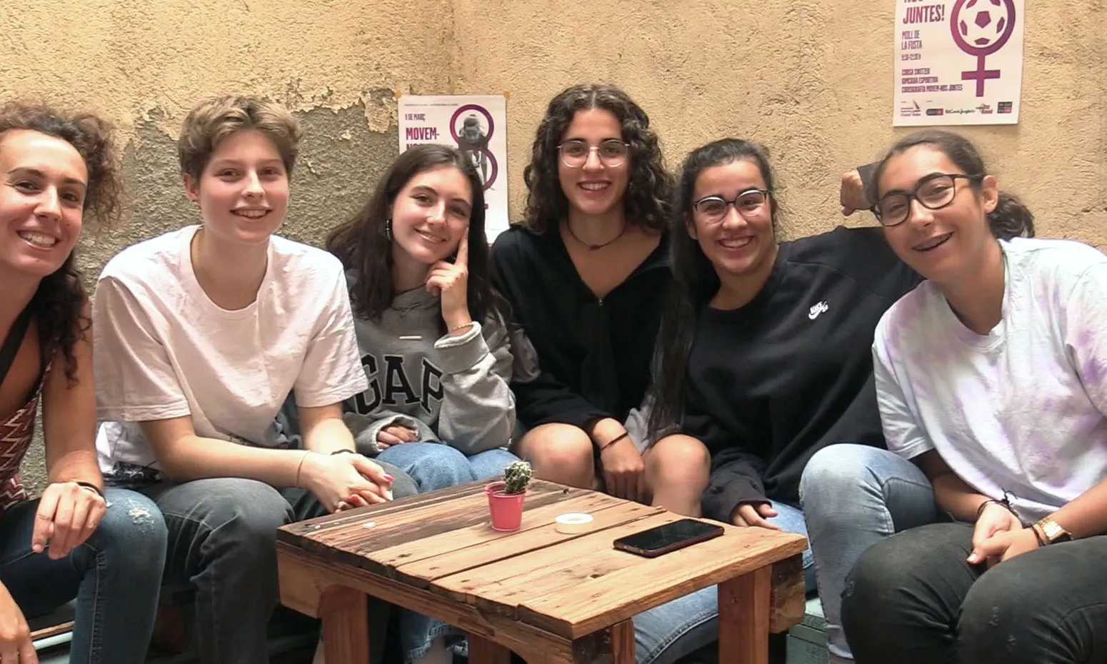 Foto de grup de les joves que participen a MediaSport Jove