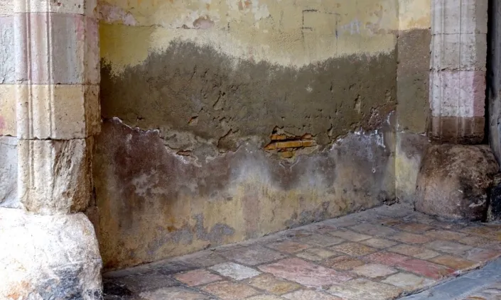 Les humitats i filtracions ja afecten a la tercera part de moltes façanes de l'edifici, inclús s'han detectat deformacions en algun mur. 