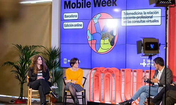 Imatge d'una xerrada celebrada en l'edició del 2021 de la Mobile Week Barcelona.