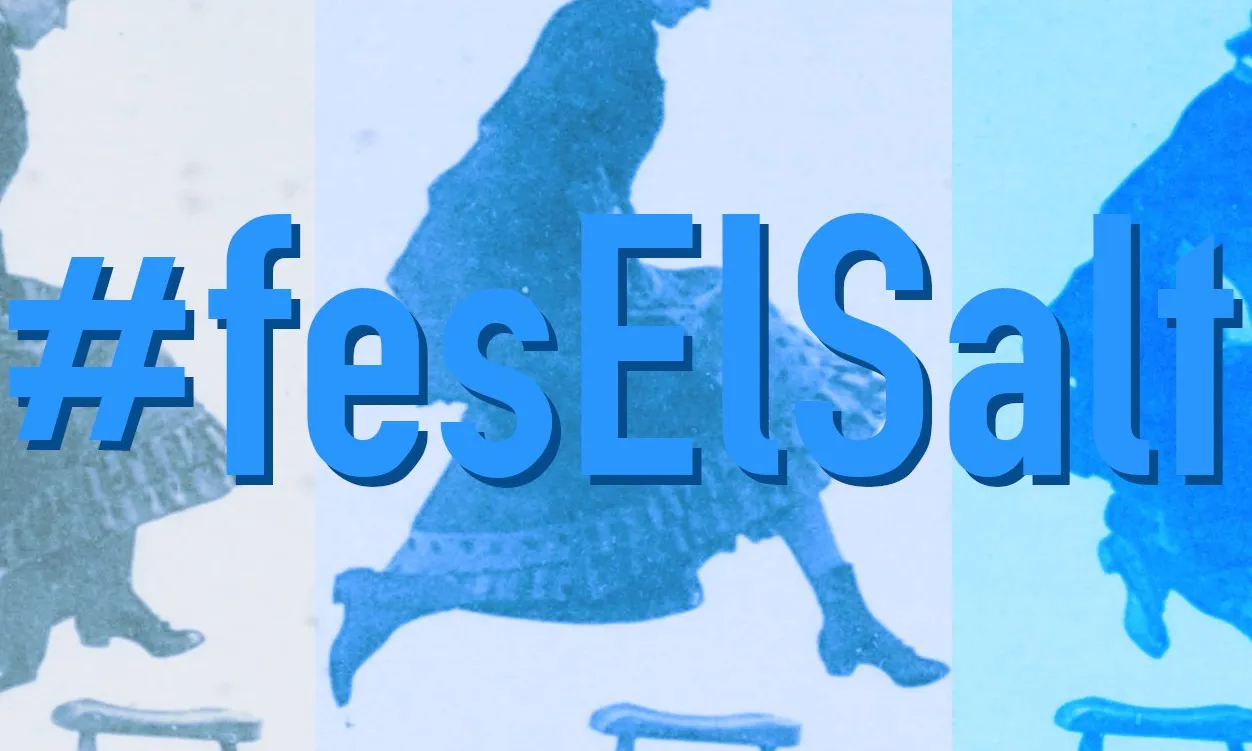 La imatge promocional de la campanya #FesElSalt per passar-te a les eines de Som Núvol.