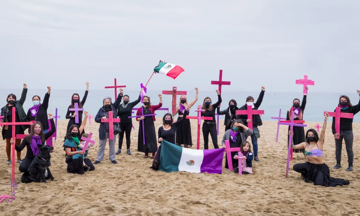 Una de les intervencions de Furia Mexicana per recordar les víctimes de feminicidis a Mèxic.