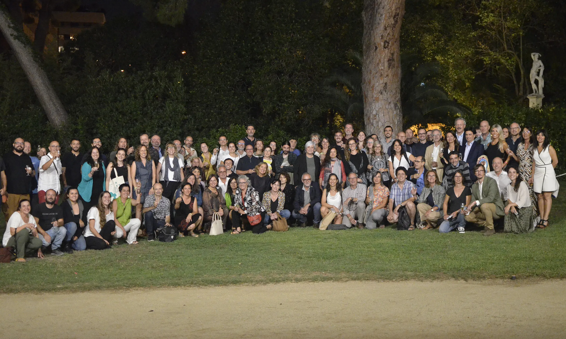 Foto de grup durant la celebració dels vint anys de la Xarxa per a la Conservació de la Natura.