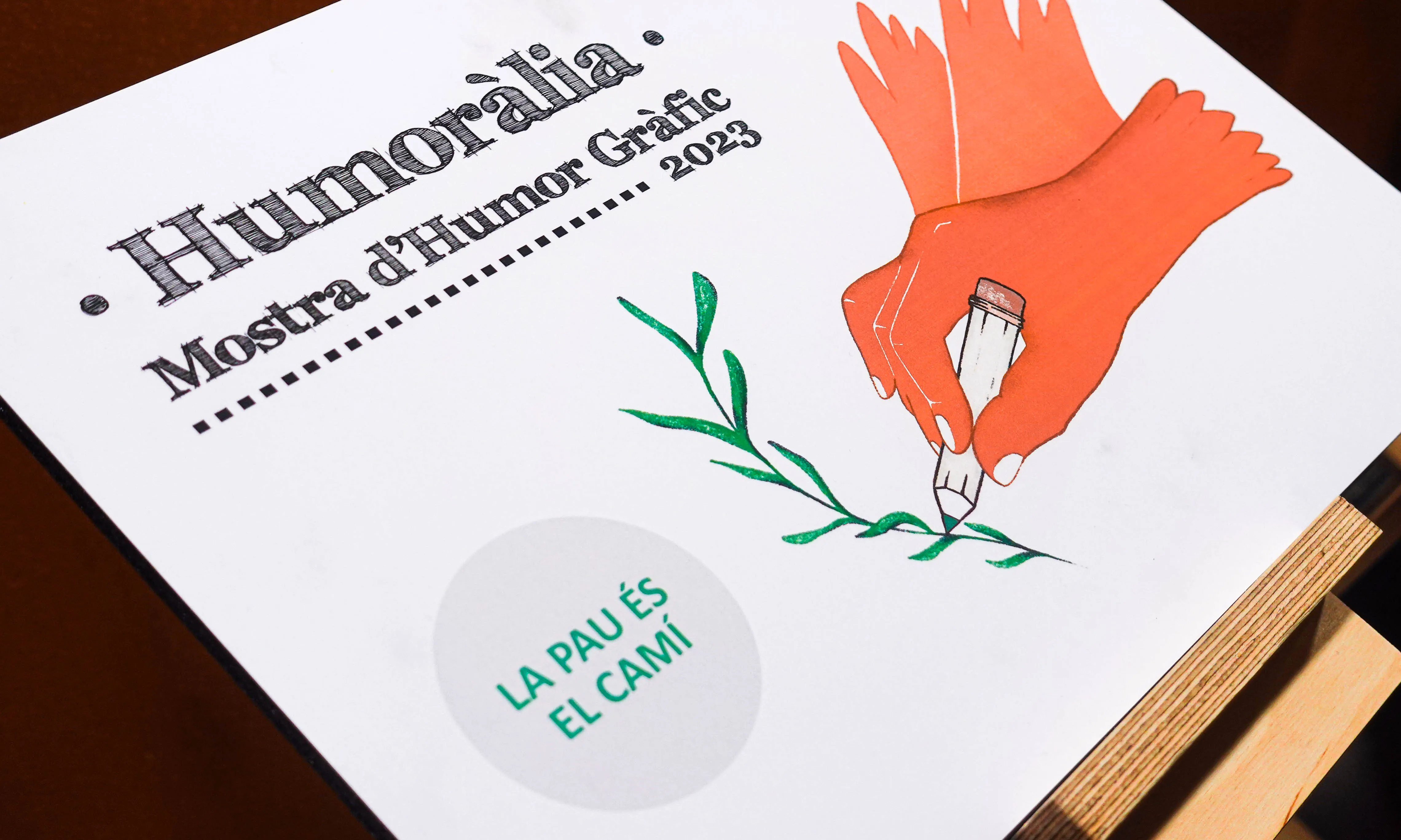 Imatge gràfica de la setena edició d'Humoràlia en l'acte d'inauguració de la mostra el novembre del 2023.