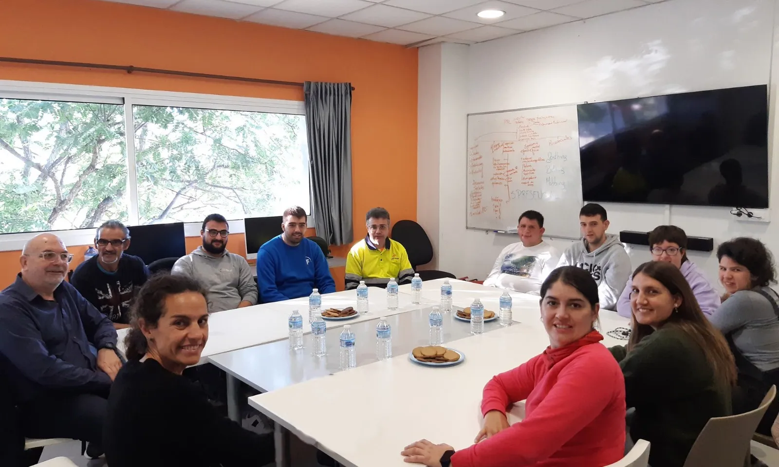 Una de les reunions de treball per preparar l'informatiu del Dia Internacional de les Persones amb Discapacitat.