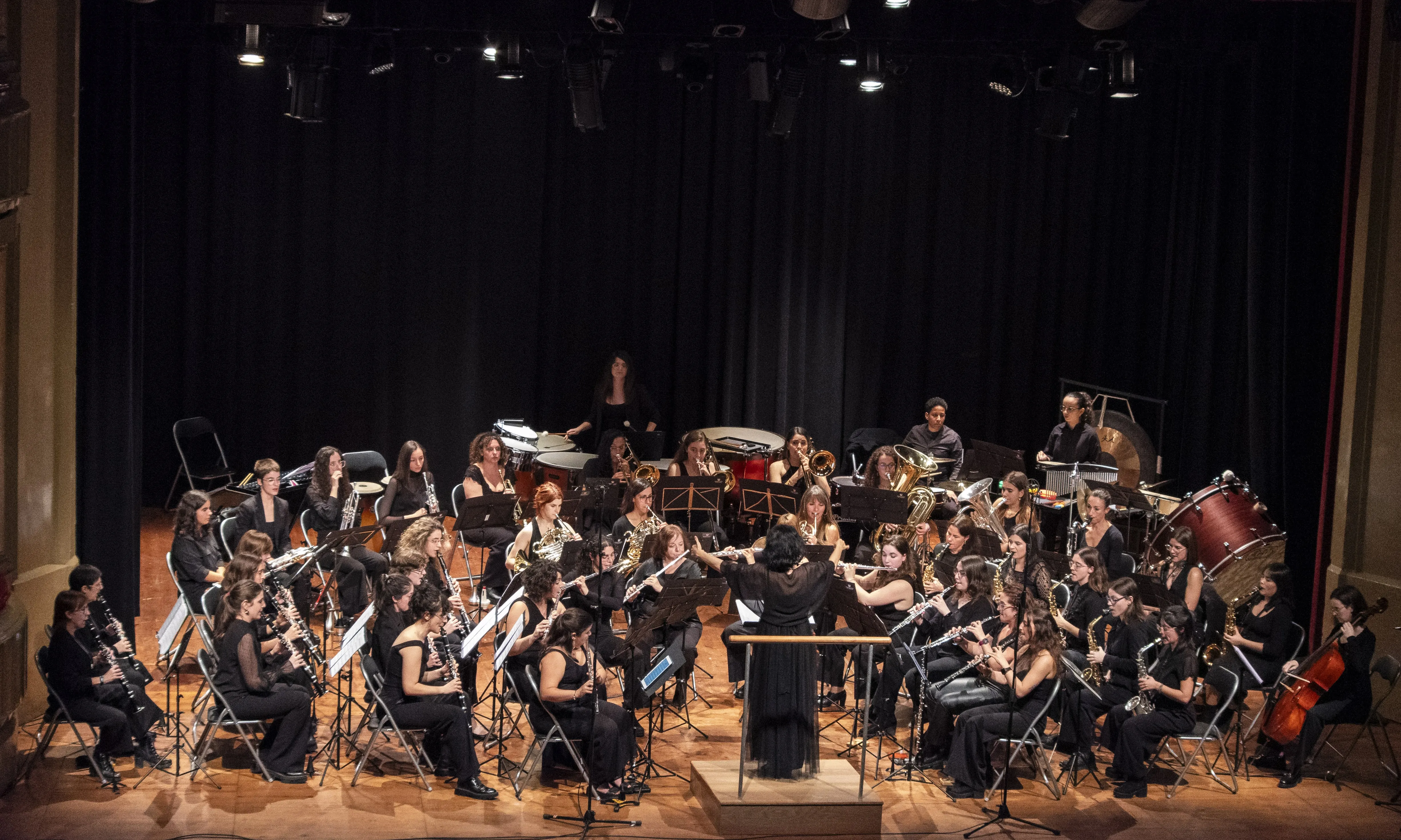 Imatge del primer concert de la Banda de Dones de Catalunya.